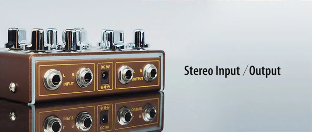 JOYO R-09 Modulation Multi Effects Pedal Stereo Input & Output 2 Modules Each 9 Effects Pedal with Independent SPEED/RATE Knobs