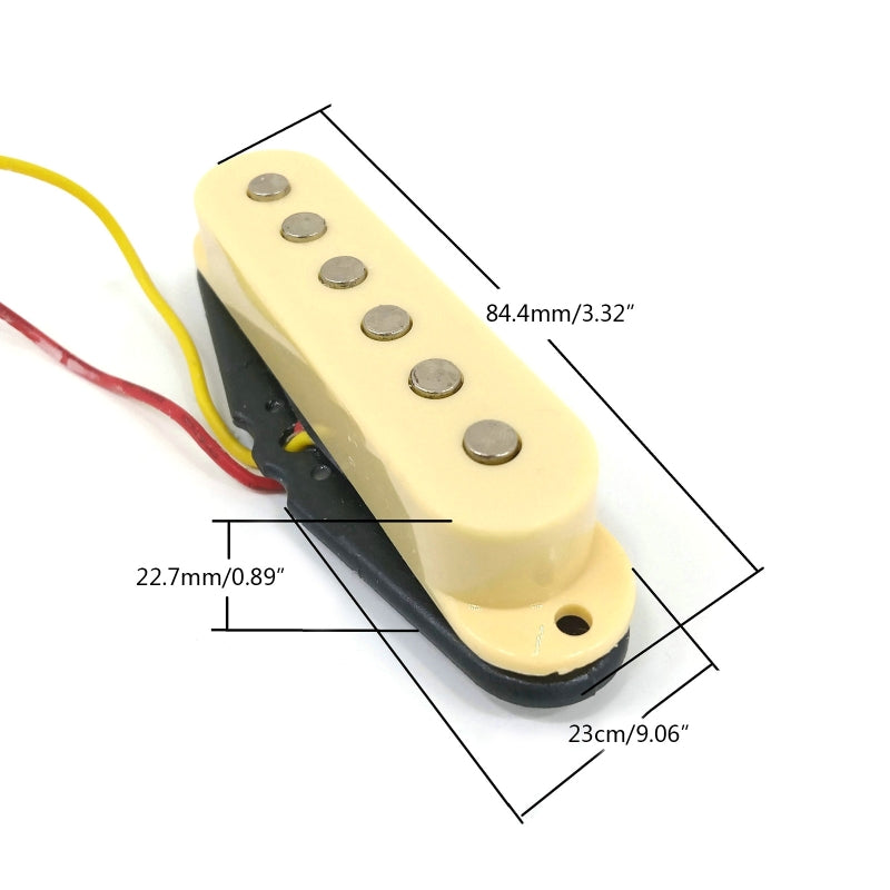 Strat Style Electric Guitar Pickup Kit, Single Coil Pickup Loaded Highout Pickup Replacement Fit for 6 String Guitar