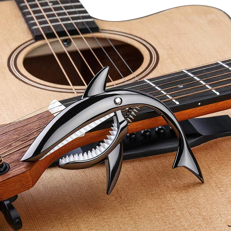 Metal Shark Capo Acoustic Guitar Electric Guitar Tone Variation Clip Bass Bridge Zinc Alloy Musical Instrument Accessories