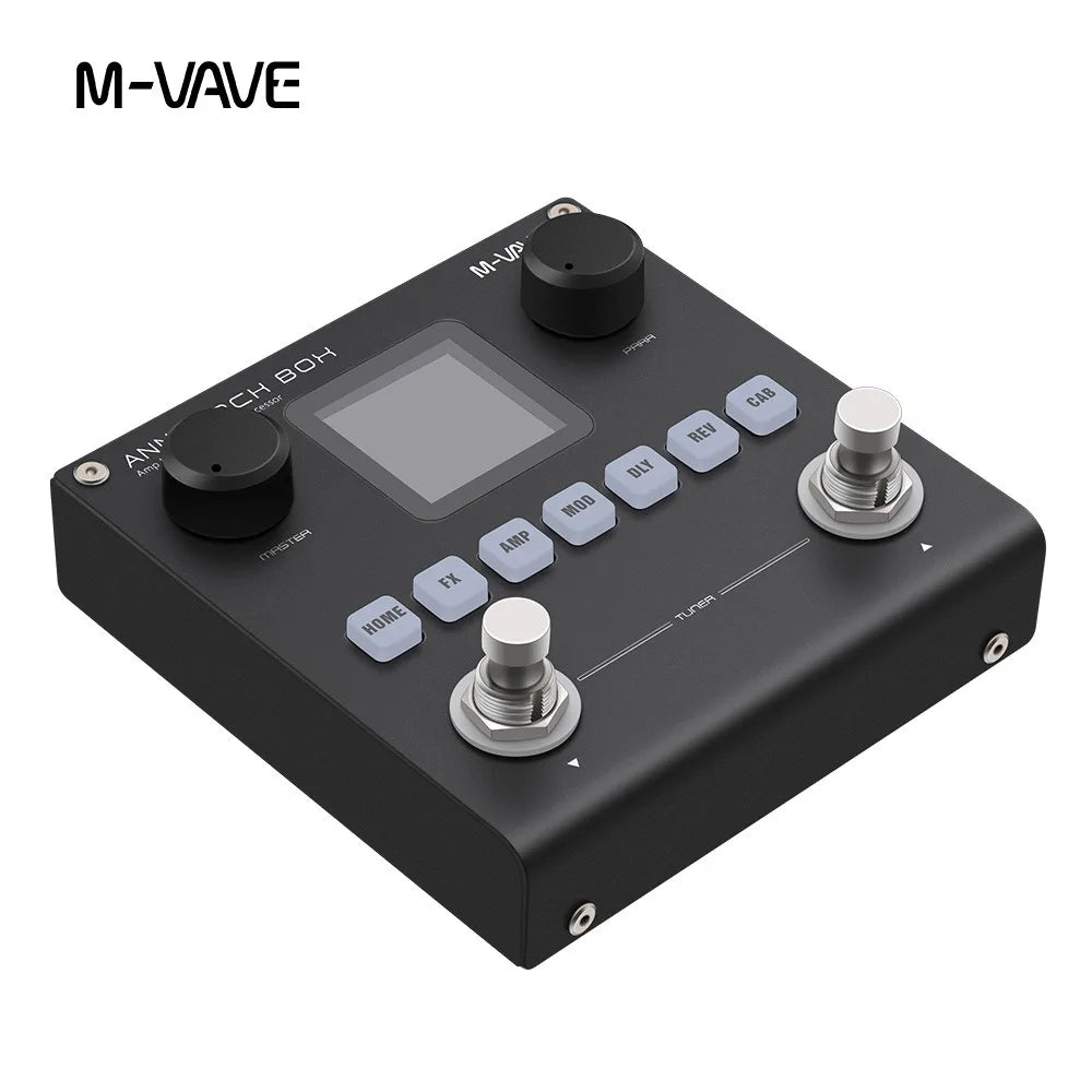 M-VAVE Black Box Effect Pedals Guitar / Bass AMP Modeler Multi Effects Processor Rechargeable for Electric Guitar Bass