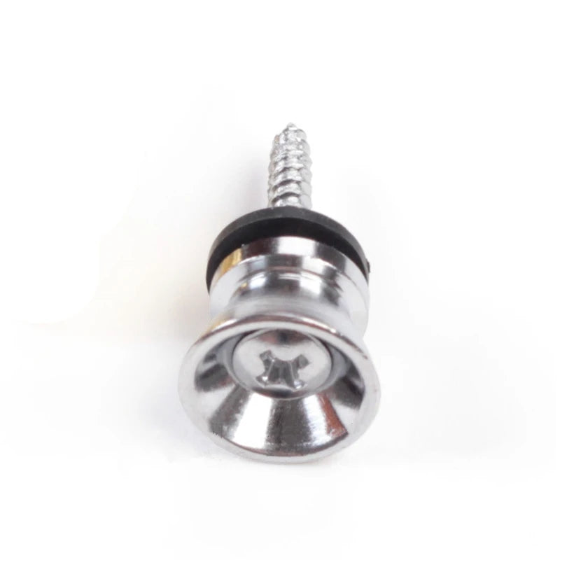 1/2/3/5 Pieces Metal Guitar Strap Lock Button with Mounting Screw for Acoustic / Classical / Electric Guitar Ukulele