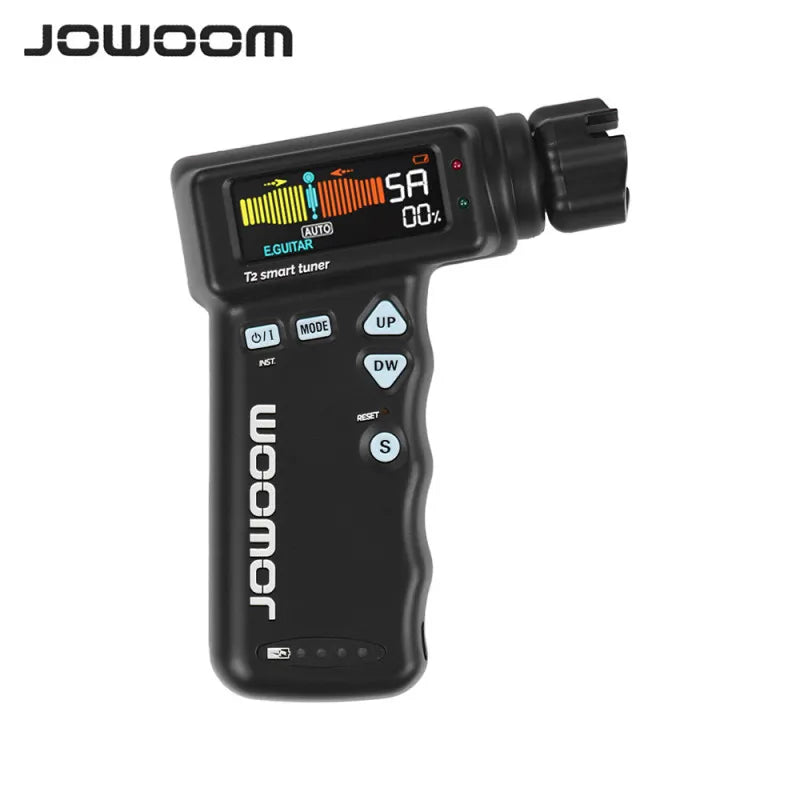 JOWOOM T2 Multi-functional Smart Guitar Tuner Peg String Winder for Guitar Ukulele Chromatic Tuning Built-in Rechargeable