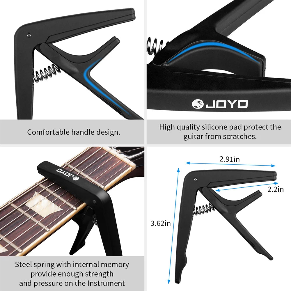 JOYO JCP-01 Guitar Capo High-grade Lightweight 6-String Clamp Metal Capo with Steel Spring for Acoustic Electric Guitar Ukulele
