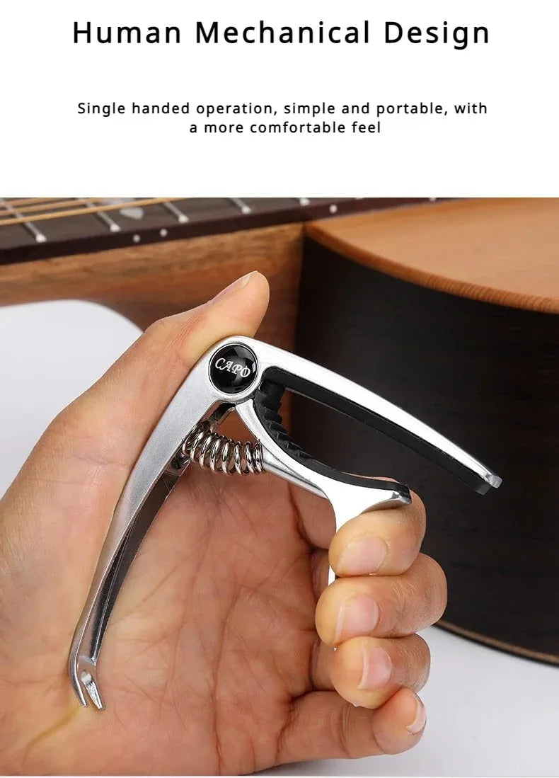 1PC Metal Guitar Capo Aluminum Alloy Guitar Tuner Clamp Professional Key Trigger Capo for Acoustic Electric Musical Instruments