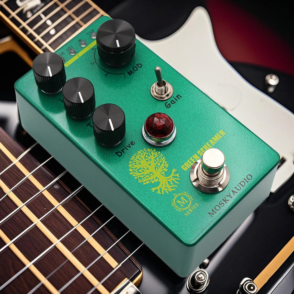 Guitar Effect Pedal GREEN SCREAMER Booster/overdrive booster/overdrive 4 Mode Switch & Level/Tone/Drive Controls Compact