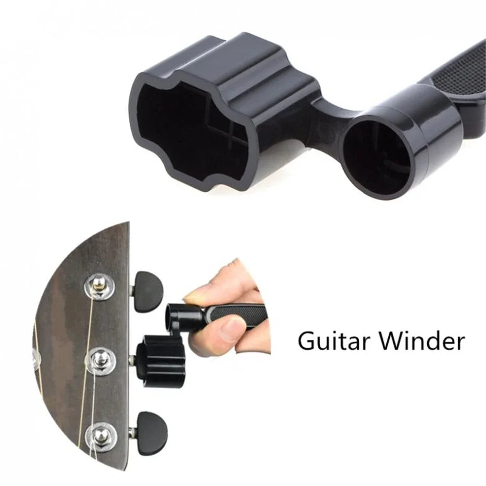 3-in-1 Guitar String Changer Tool - Winder/Cutter/Pin Puller for Bass, Acoustic Guitar, Fast String Change Accessories