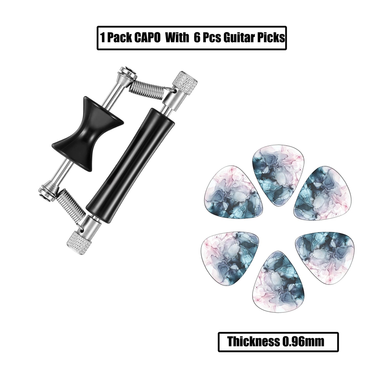 Rolling Guitar Capo  Sliding Capo for Effortless.Tuning Musician's Slide Switch 0.96mm  colorful guitar pick set is available