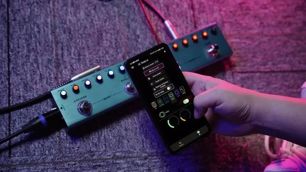 M-VAVE Tank-G Guitar Multi-Effects Pedal Rechargeable 36 Presets 9 Preamp Slots 8 IR Cab Slots 3 Modulation/Delay/Reverb Effects