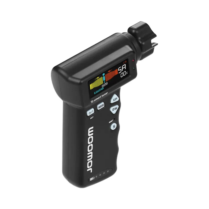 JOWOOM T2 Multi-functional Smart Guitar Tuner Peg String Winder for Guitar Ukulele Chromatic Tuning Built-in Rechargeable