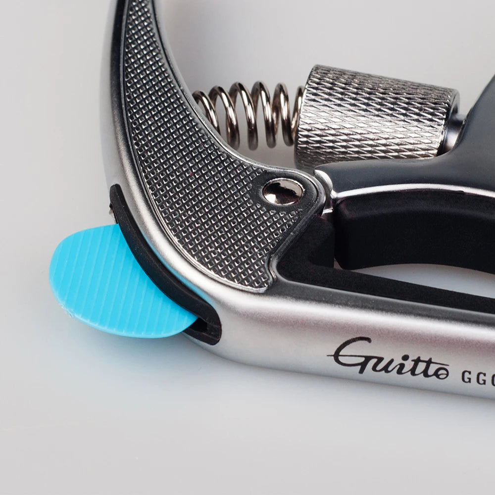 JOYO Guitto Series GGC-02 Guitar Capo Zinc Alloy Made Metal Capo Acoustic Guitar Ukulele Tuning Clamp with Hidden Pick