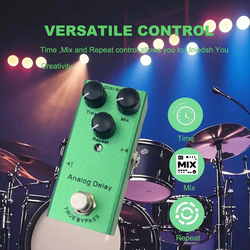 Hot Sale Electric Guitar Effects Pedal Metal Shell 10 Effects True Bypass DC 9V Adapter Powered for Multi Electric Guitars