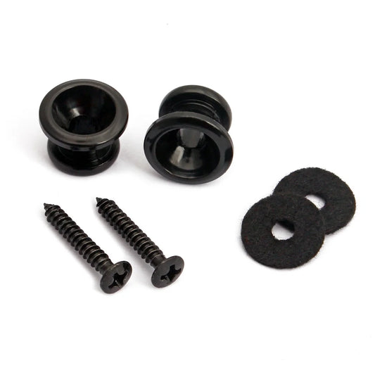 Tailpin Guitar Strap Locks Black Metal Safety Buttons For Electric Acoustic Guitar Replacement Secure Fastening Tool