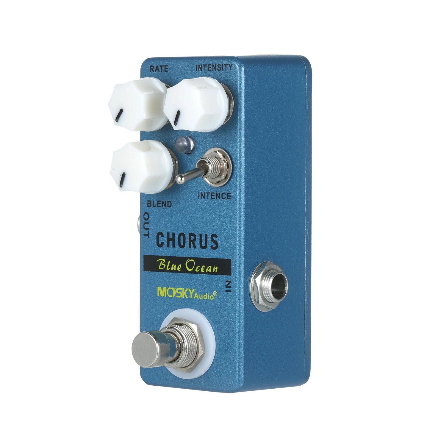 MOSKYaudio Blue Ocean Chorus Guitar Effect Pedal Chorus/True Bypass Rate + Blend + Intensity + Intence  Effect Pedal