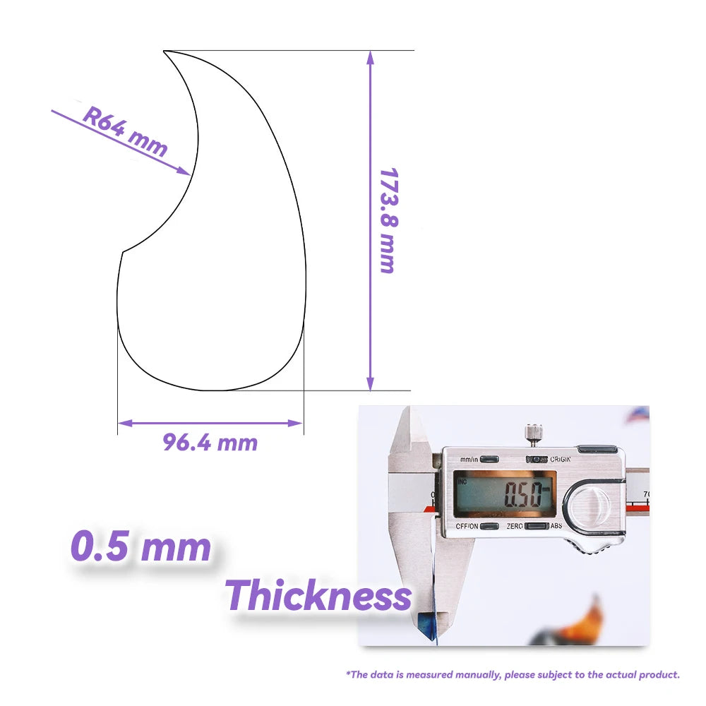 1 Piece Professional Folk Acoustic Guitar Pickguard Thicknesses 0.5 mm Self-adhesive Pick Guard Sticker, Guitar Accessories
