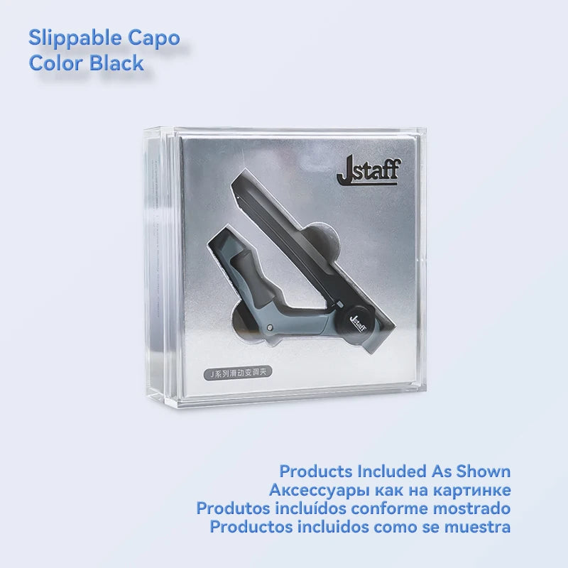 Metal Guitar Capo Sliding Operation Pressure Adjustable Fits Acoustic Guitars, Electric Guitars, Bass, etc. Guitar Accessories