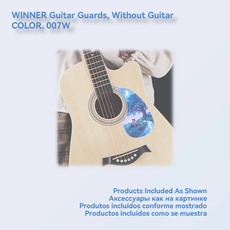 1 Piece Professional Folk Acoustic Guitar Pickguard Thicknesses 0.5 mm Self-adhesive Pick Guard Sticker, Guitar Accessories