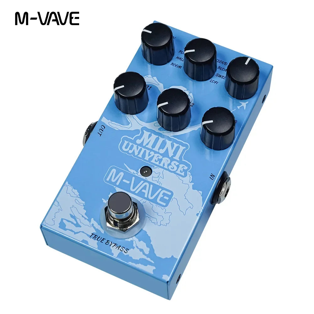 M-VAVE MINI-UNIVERSE Electric Guitar Reverb Effects Pedal  9 Reverb Effects Room/Shimmer/Lofi/Spring Reveb Guitar Pedal