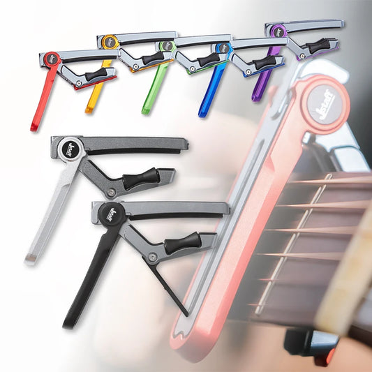 Metal Guitar Capo Sliding Operation Pressure Adjustable Fits Acoustic Guitars, Electric Guitars, Bass, etc. Guitar Accessories