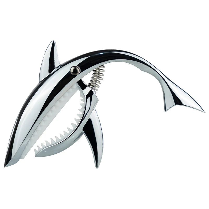 New Shark-Shaped Capo, High Aesthetic Appeal, Personalized Folk Guitar Capo, Metal Clip, Guitar Capo Accessory