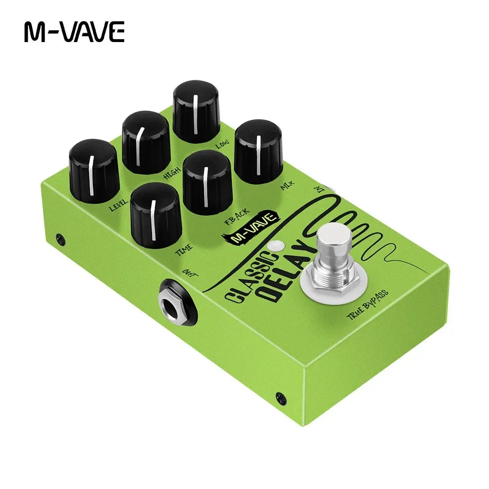 M-vave Classic Delay Effect Pedal, True Bypass 600ms Delay Time Guitar Effects Pedal for Electric Guitar Bass