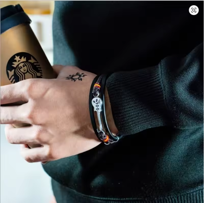 Fashionable and Creative Guitar Leather Braided Bracelet