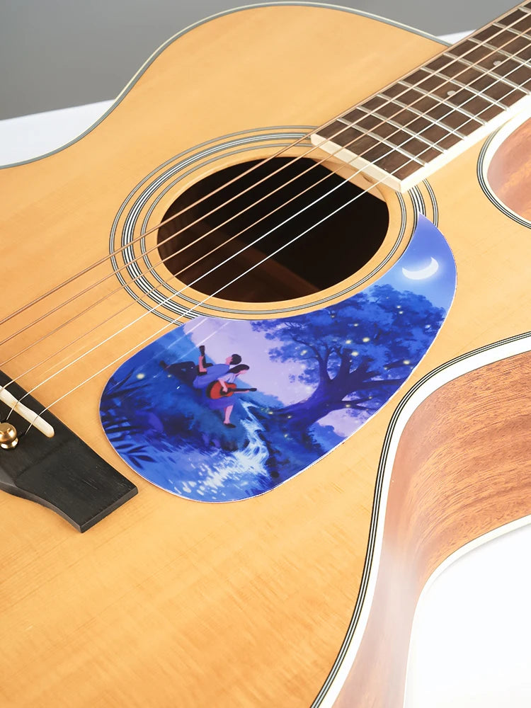 1 Piece Professional Folk Acoustic Guitar Pickguard Thicknesses 0.5 mm Self-adhesive Pick Guard Sticker, Guitar Accessories