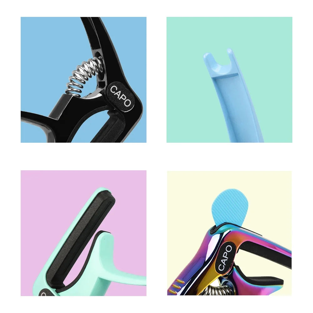 GALUX Universal Guitar Capo Quick Metal Change Clamp Key Guitarra Capo for Acoustic Classic Electric Guitar Parts Accessories