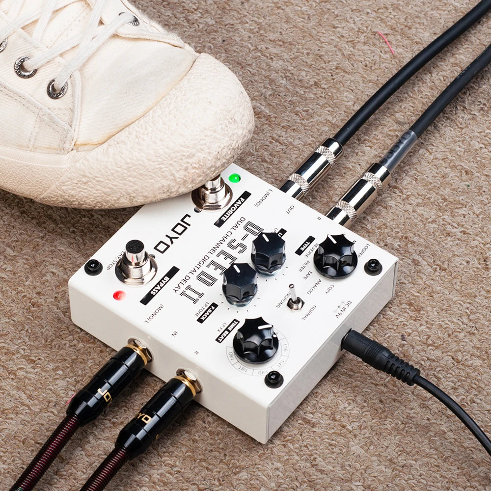JOYO D-SEED II Digital Delay Guitar Pedal Dual Channel Stereo Effect 2-Second Looper Preset Memory 8 Delay Modes