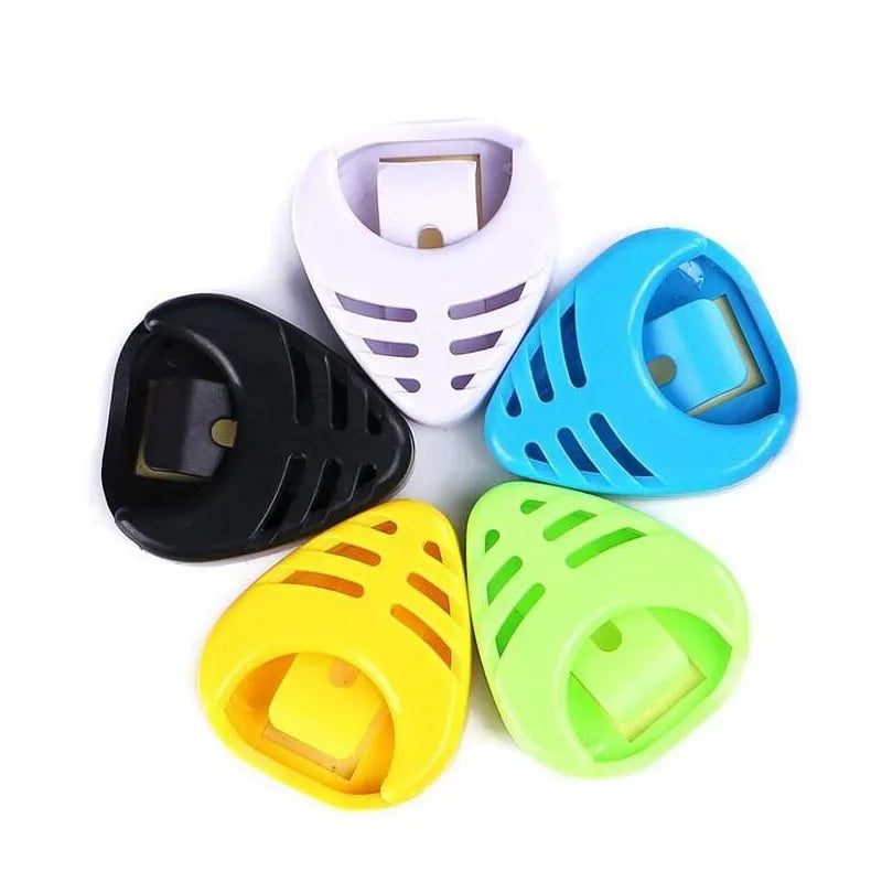 2Pcs Guitar Pick Holders Plastic Stick-on Guitar Pick Case Celluloid Mediator Holders Electric Guitar Accessories for Bass Ukule