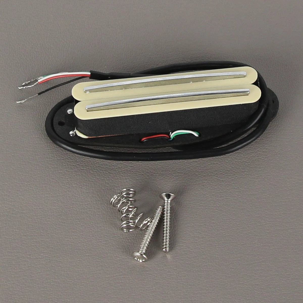 FLEOR 1PCS Alnico 5 Hot Dual Rails Humbucker Pickup Single Coil Sized fit ST/SQ Guitar Parts, Black/White/Yellow Option