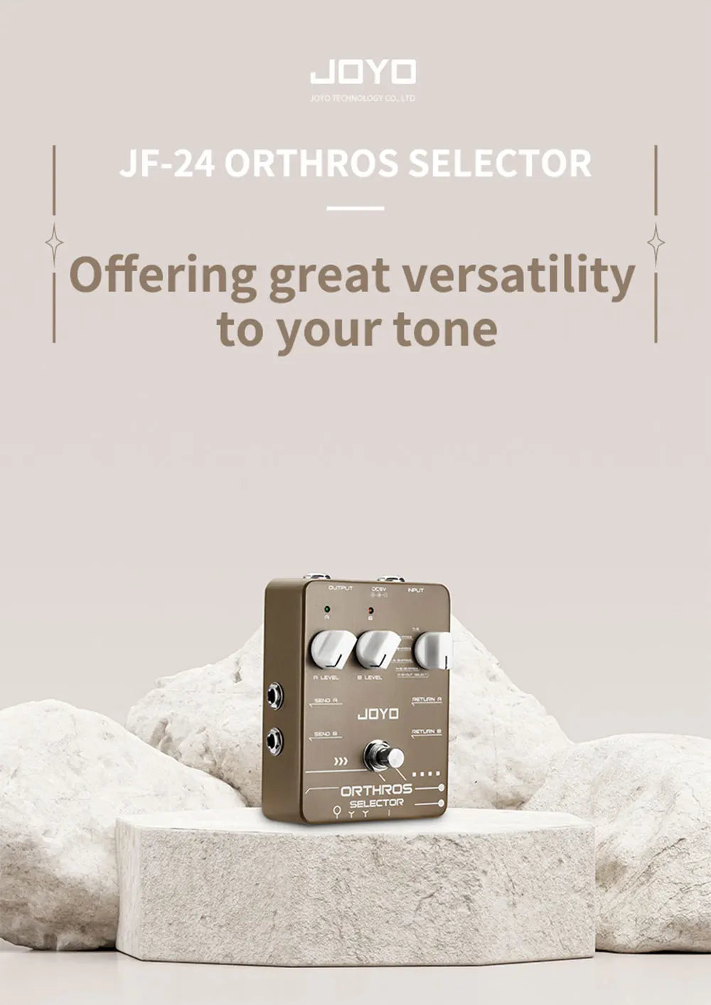 JOYO JF-24 Orthros Selector Guitar Effects Pedal 6 Looping Modes Independent Control Channel with A/B 2 Line Loops