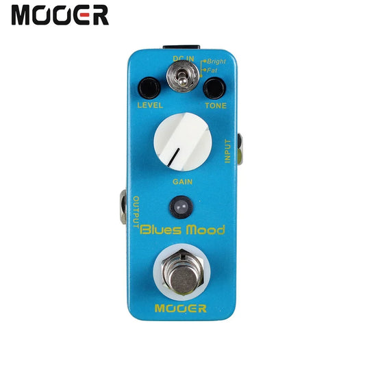 MOOER Blues Mood Overdrive Guitar Effect Pedal Blues Style 2 Modes True Bypass Full Metal Shell Micro Guitar Pedal