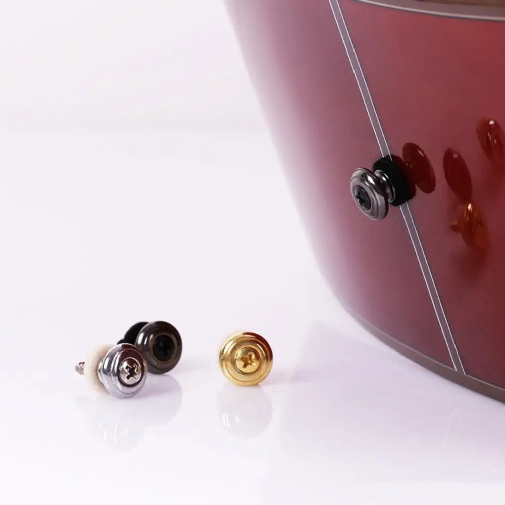 Guitar Bass Strap Lock Metal Anti-slip Buckle Locking Button Pegs Pin Non Slip Mushrooms Heads Belt Buckle Buttons for Ukulele