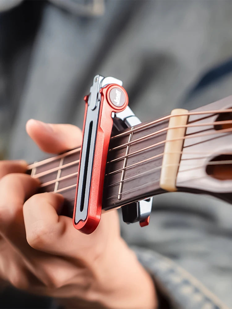 Metal Guitar Capo Sliding Operation Pressure Adjustable Fits Acoustic Guitars, Electric Guitars, Bass, etc. Guitar Accessories