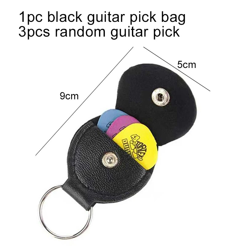 Guitar Accessories PU Material Guitar Pick Bag Alloy Capo Metal Tuning Clip Random Pick Folk Guitar Stringed Instrument TMZ