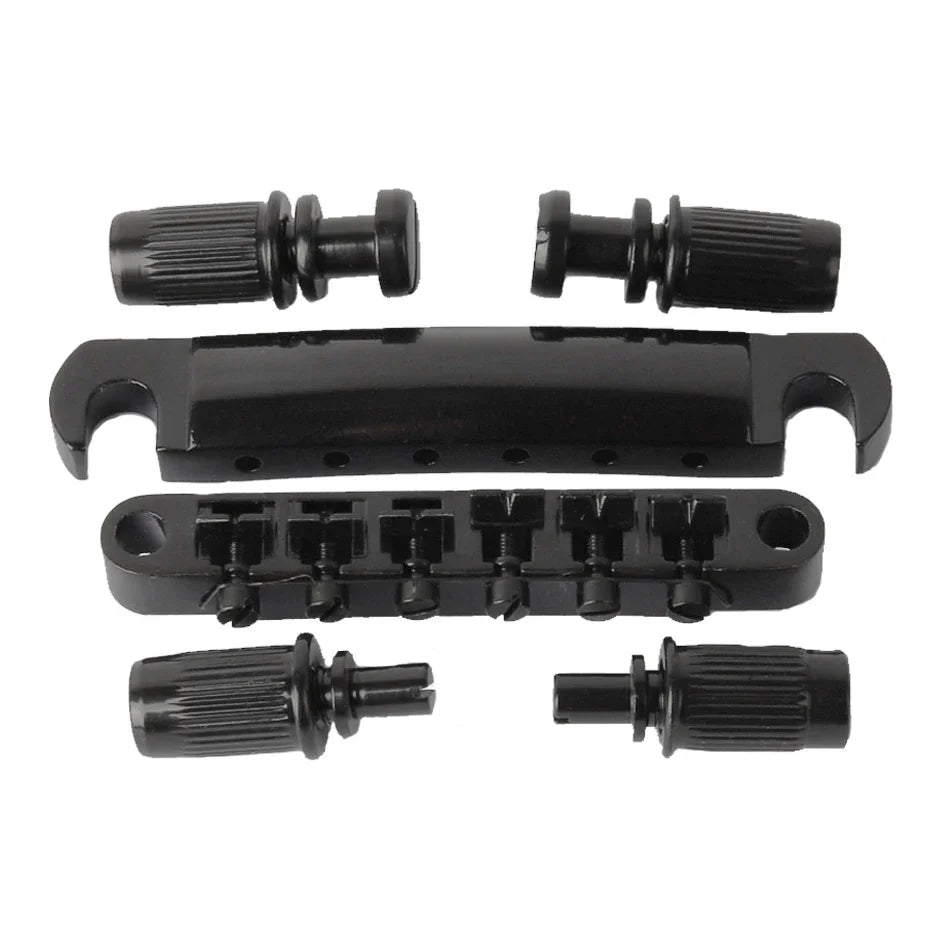 1 Set of 6 Strings Guitar Tune-O-matic Bridge and Tailpiece with Posts for LP Electric Guitar