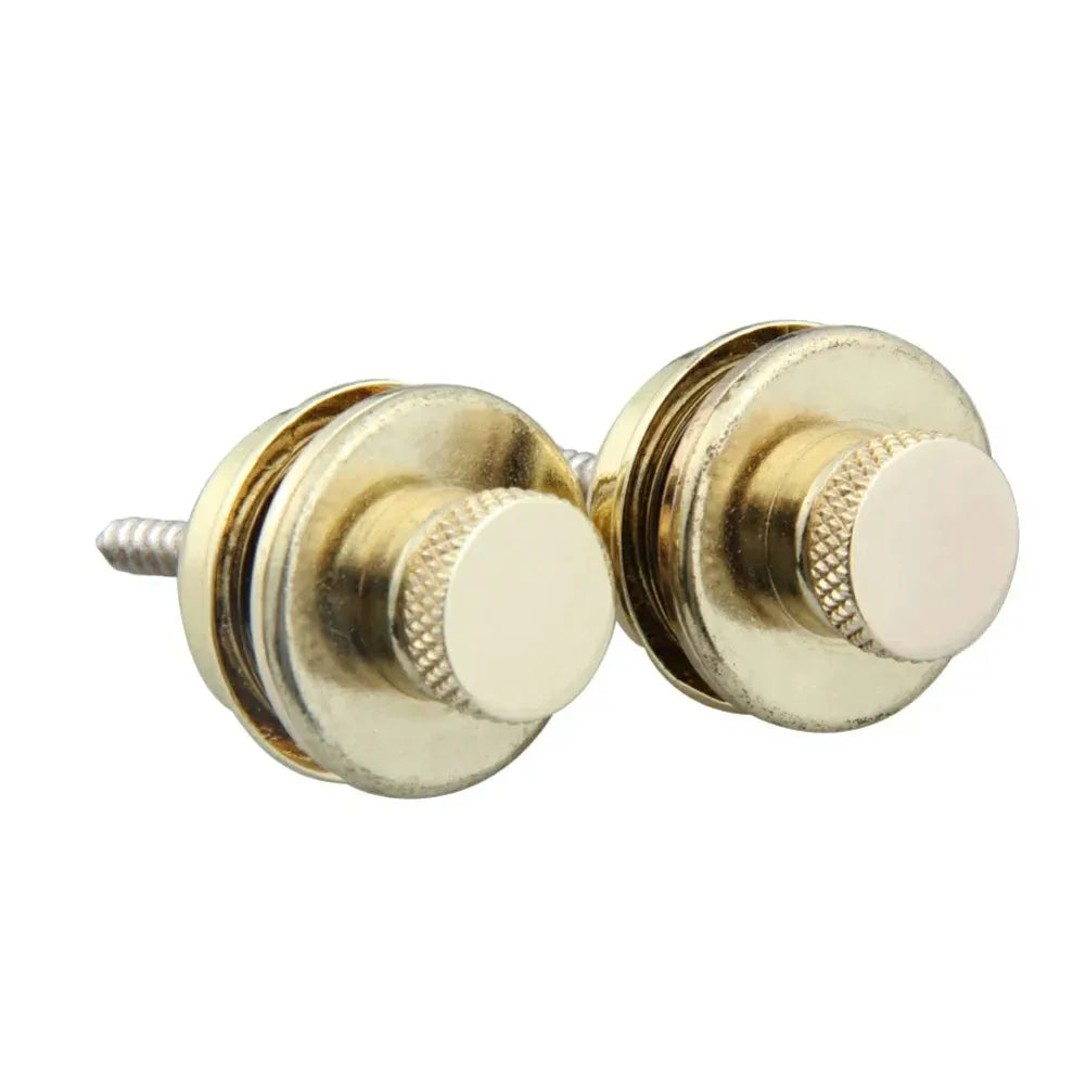 2pcs Electric Guitar Straplock Zinc Alloy Bass Safety Straplocks Flat Head Non-slip Replacement Musical Instrument Accessories