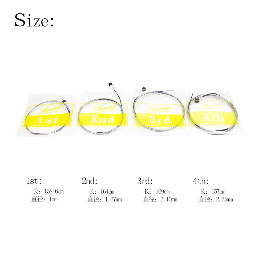 IRIN BD100 Double Bass Strings Big Bass Strings Steel Wire Core Silver-plated Alloy Wound Stringed Instrument Parts Accessories