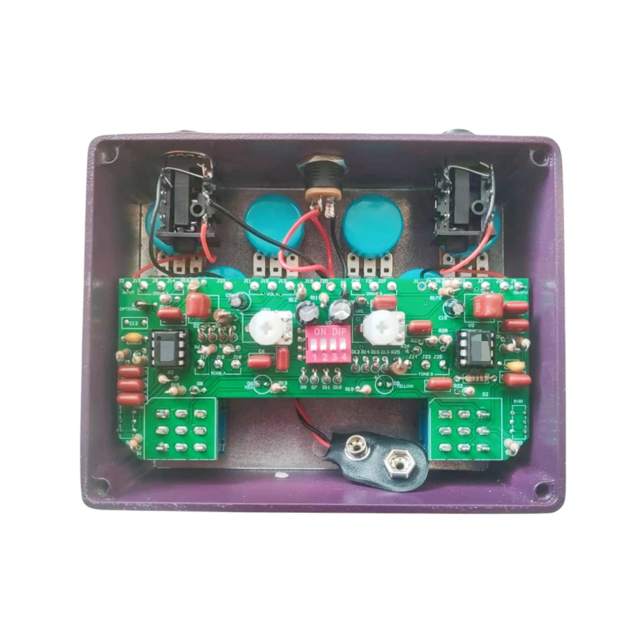 LYR PEDALS ly rock ,Guitar OVERDRIVE effect pedal, king of tone/king of clone, classic guitar pedal, purple, true bypass