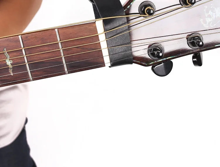 1PC Folk Guitar Strap Buckle Leather Belt Guitar Neck Strap Safe Lock Holder for Ukulele Classic Bass Guitar Parts Accessories..