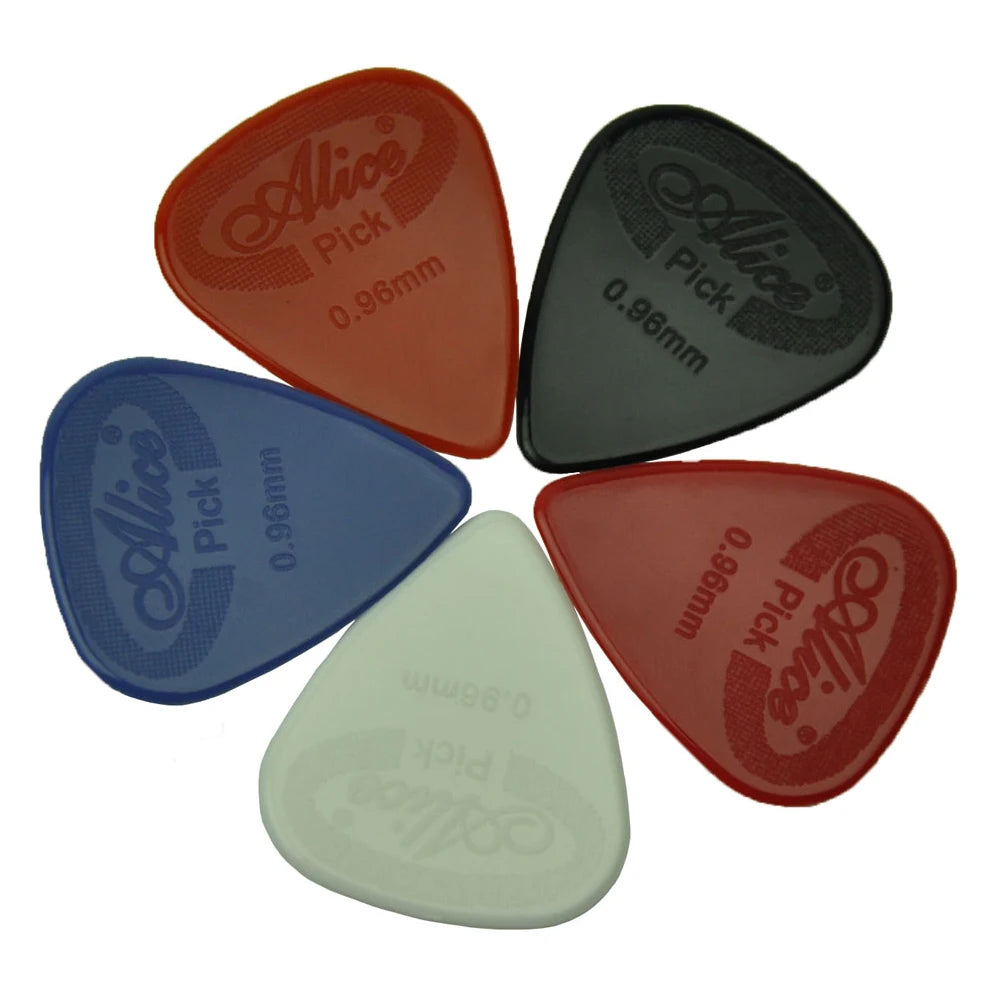 Lot of 100pcs Alice AP-G Heavy 0.96mm Glossy Anti-Skid Projecting Nylon Guitar Picks Plectrums Bass Picks