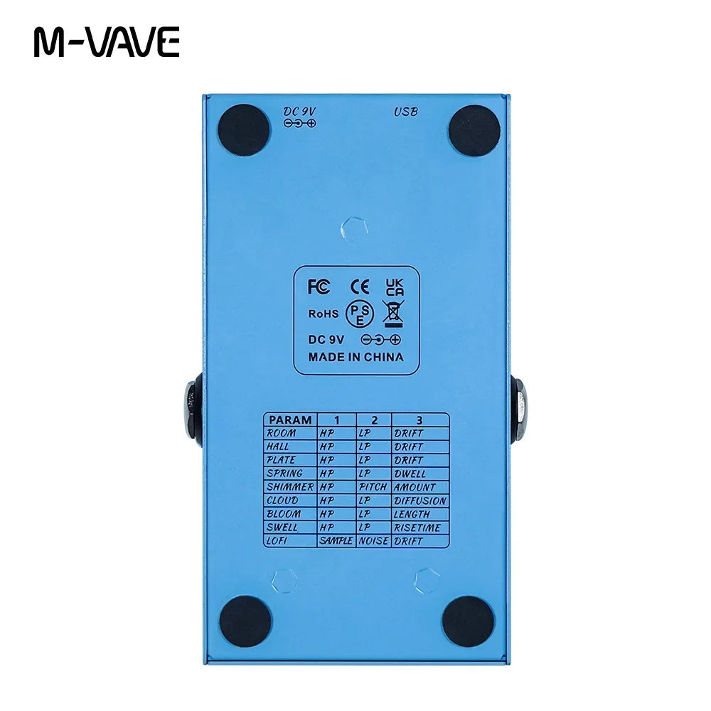 M-VAVE MINI-UNIVERSE Electric Guitar Reverb Effects Pedal  9 Reverb Effects Room/Shimmer/Lofi/Spring Reveb Guitar Pedal