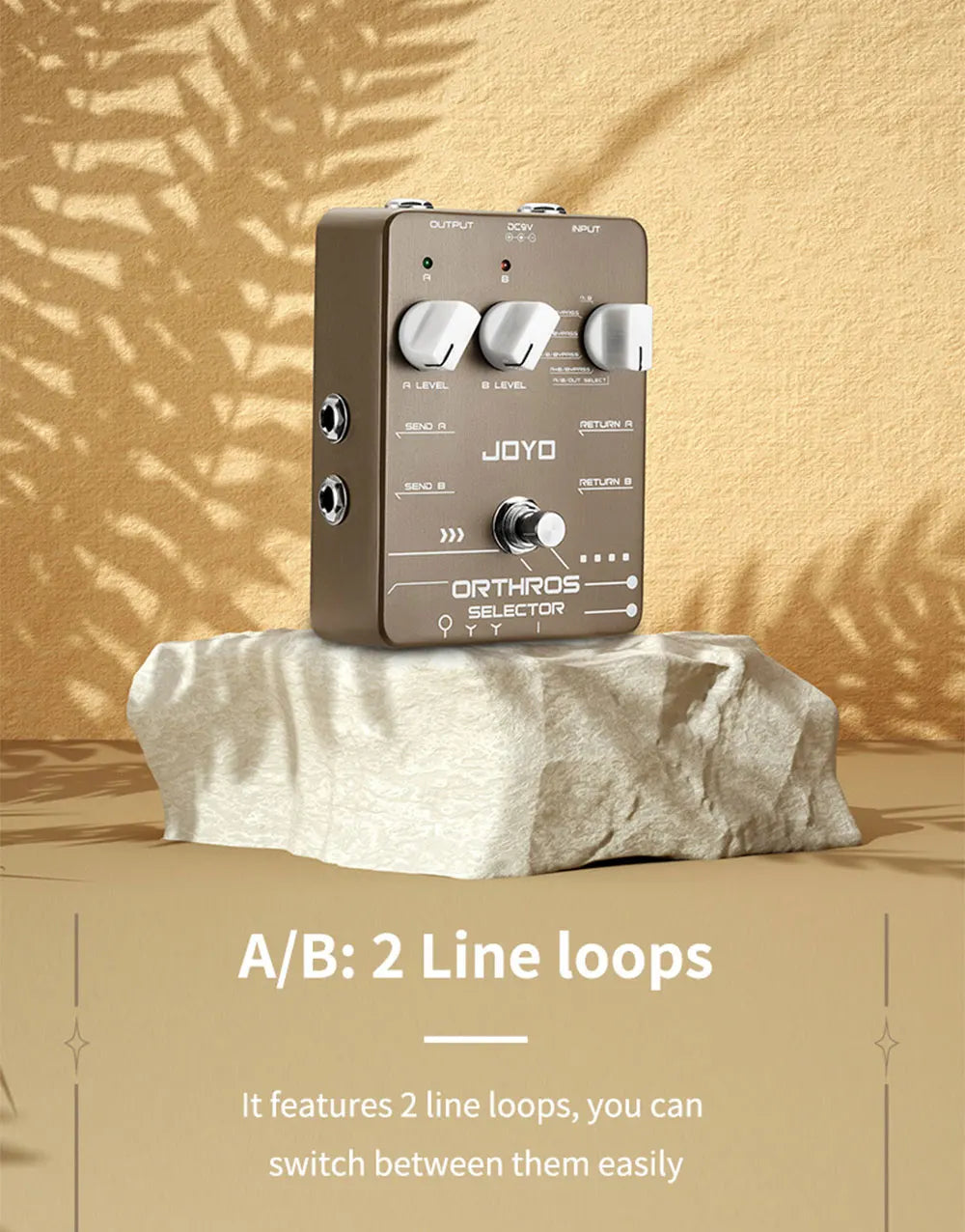 JOYO JF-24 Orthros Selector Guitar Effects Pedal 6 Looping Modes Independent Control Channel with A/B 2 Line Loops