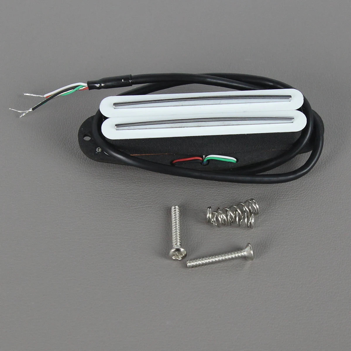 FLEOR 1PCS Alnico 5 Hot Dual Rails Humbucker Pickup Single Coil Sized fit ST/SQ Guitar Parts, Black/White/Yellow Option