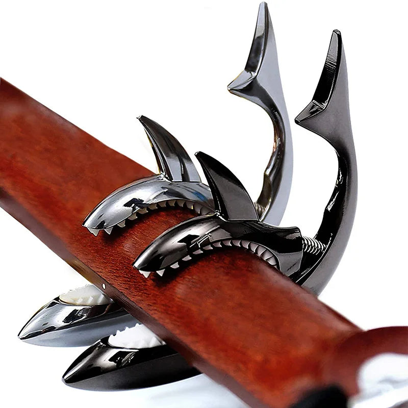 Metal Shark Capo Acoustic Guitar Electric Guitar Tone Variation Clip Bass Bridge Zinc Alloy Musical Instrument Accessories