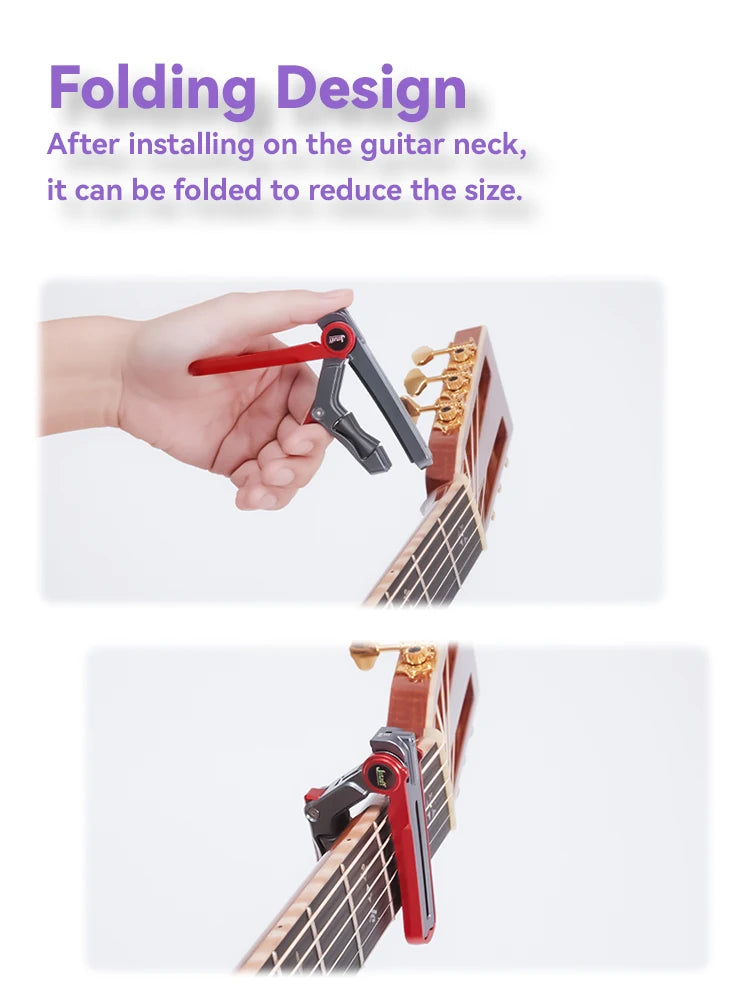 Metal Guitar Capo Sliding Operation Pressure Adjustable Fits Acoustic Guitars, Electric Guitars, Bass, etc. Guitar Accessories