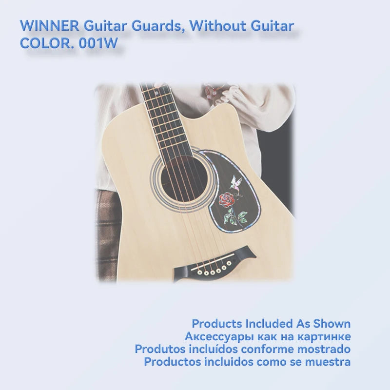 1 Piece Professional Folk Acoustic Guitar Pickguard Thicknesses 0.5 mm Self-adhesive Pick Guard Sticker, Guitar Accessories