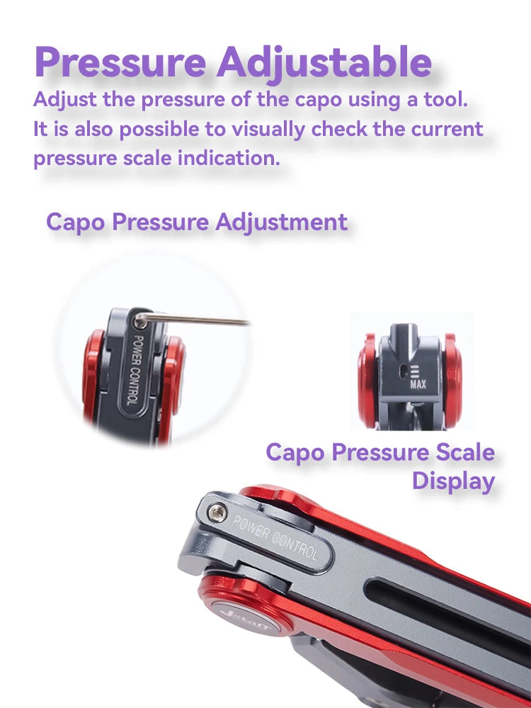 Metal Guitar Capo Sliding Operation Pressure Adjustable Fits Acoustic Guitars, Electric Guitars, Bass, etc. Guitar Accessories