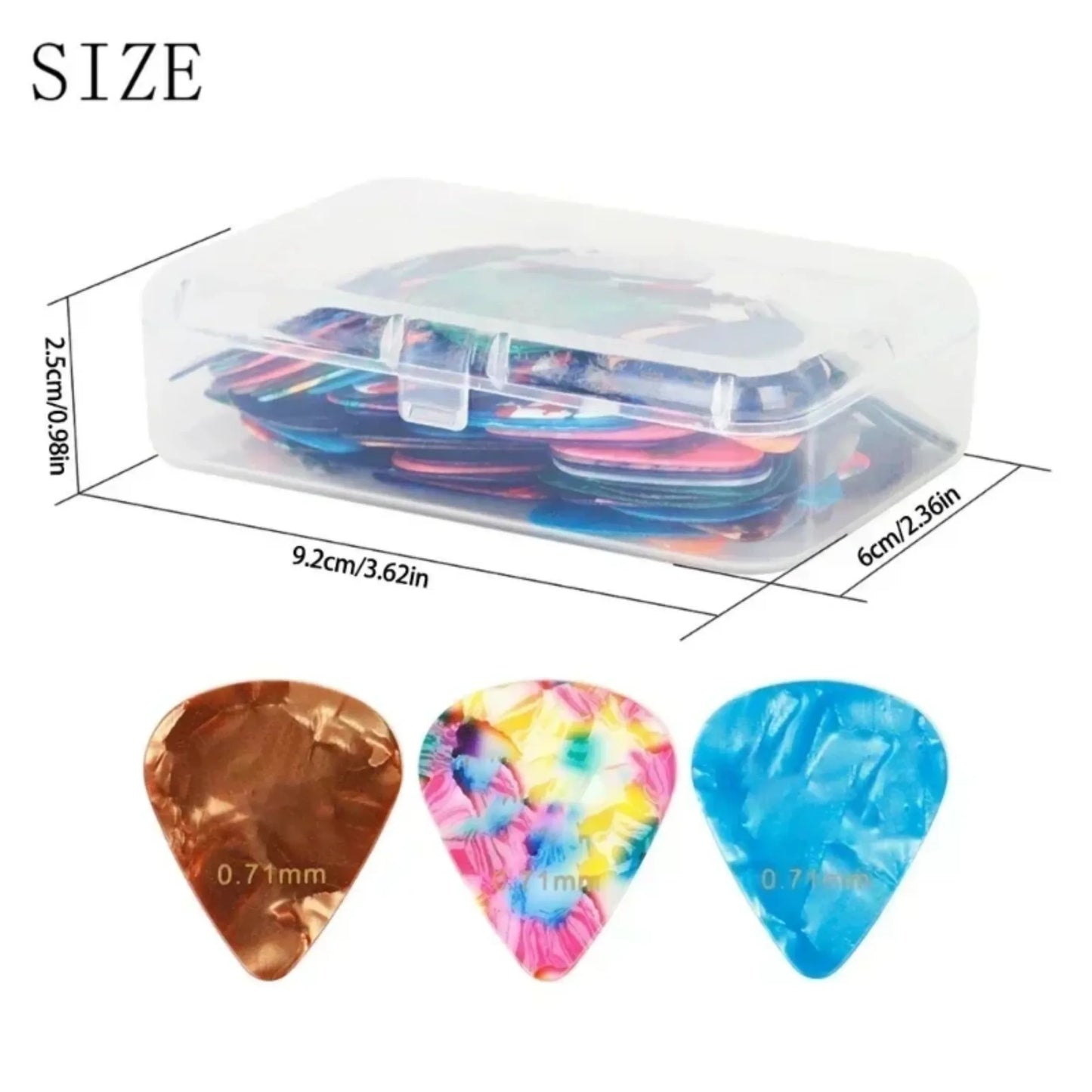 1pc/10pcs Guitar Picks Plectrum Mediator Celluloid Electric Smooth Guitar Picks Bass Acoustic Electric Guitar Accessories