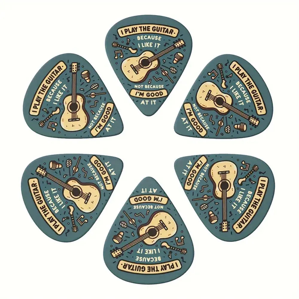 10PCS Guitar Picks 1mm Painted Design for Bass Electric Acoustic Guitar Ukulele Music Gifts